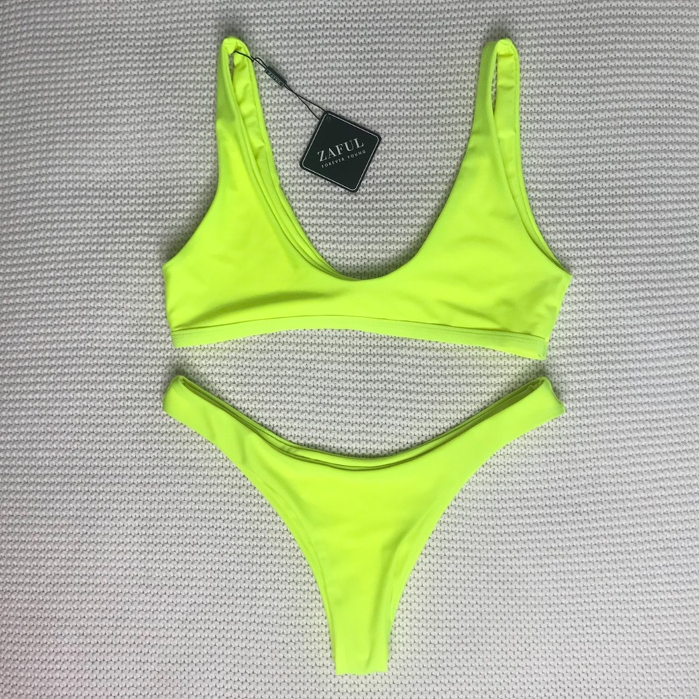 NWT Neon Bathing Suit Set
